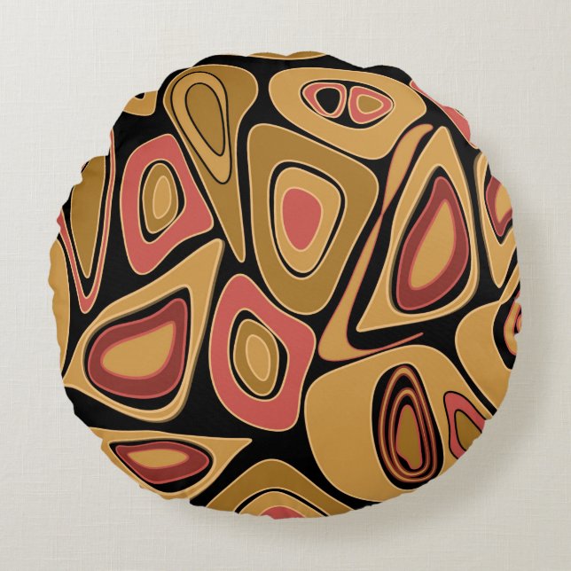 Abstract simple seamless texture pattern print round pillow (Front)
