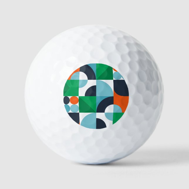 Abstract simple shapes and shapes golf balls (Front)