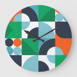 Abstract simple shapes and shapes large clock