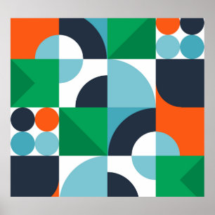 Abstract simple shapes and shapes poster