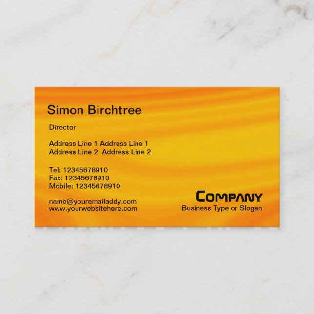 Abstract - Situation Orange Business Card (Front)