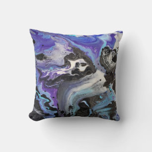 Abstract Skeleton Design for Halloween or any time Throw Pillow