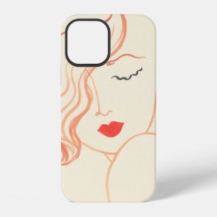 Abstract sketch woman face iPhone 12 case