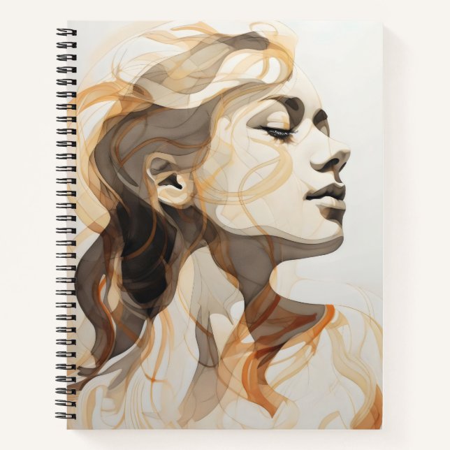 Abstract Sketch Woman Notebook (Front)