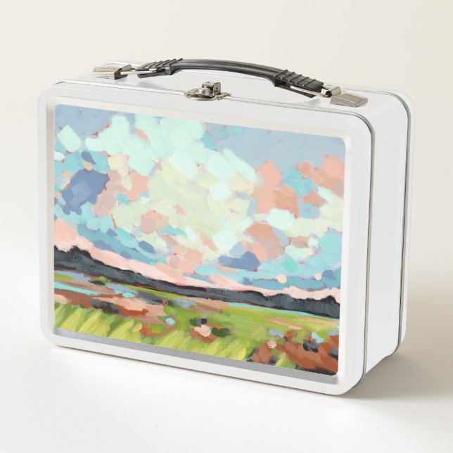 Abstract Skies Retro Metal Lunch Box (Front)