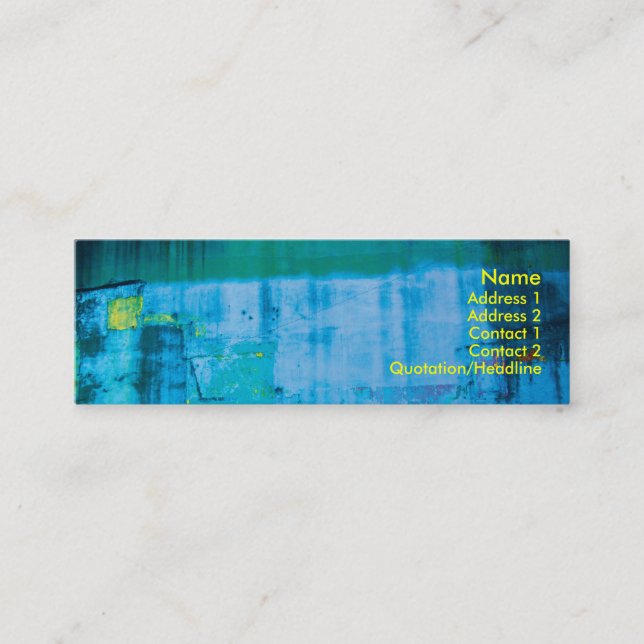 abstract - skinny mini business card (Front)