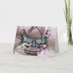 Abstract Skull Greeting Card