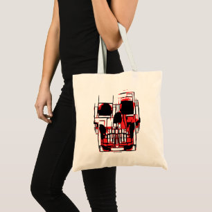 Abstract Skull in Vibrant Colours Tote Bag