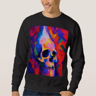Abstract Skull Painting Wall Art Print Sweatshirt