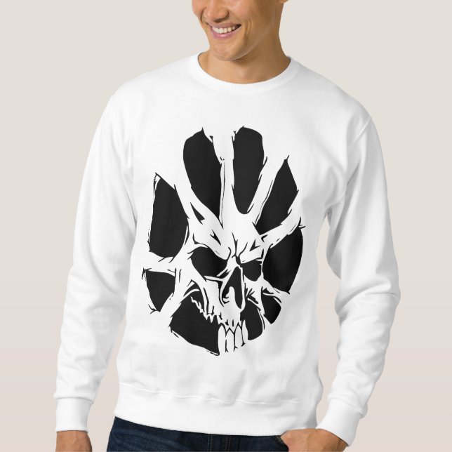 Abstract Skull Roots: Dark Art Sweatshirt (Front)