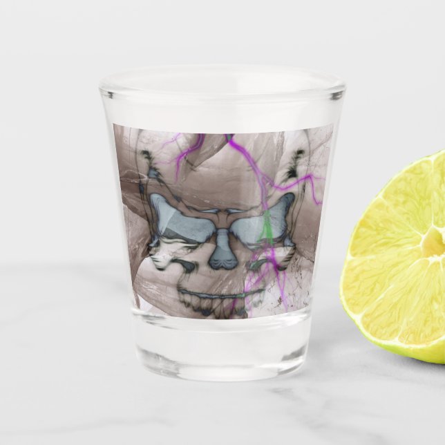 Abstract Skull  Shot Glass (Front)