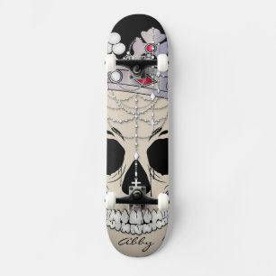 Abstract Skull Skateboard