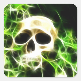 Abstract skull square sticker