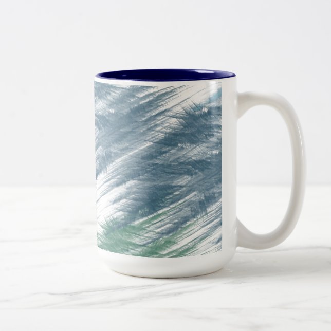 Abstract Sky Two-Tone Coffee Mug (Right)