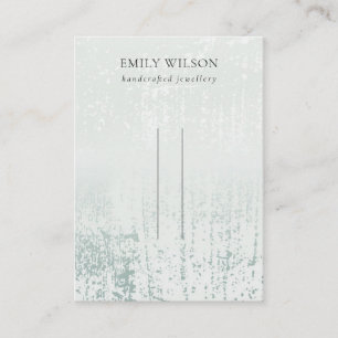 Abstract Sliver Aqua Rain Hairclips Pin Display Business Card