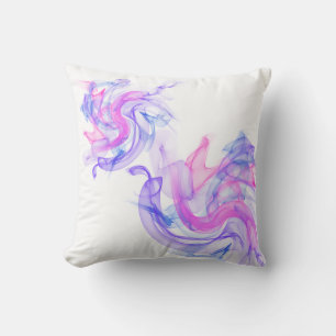 Abstract Smoke on the Water Throw Pillow