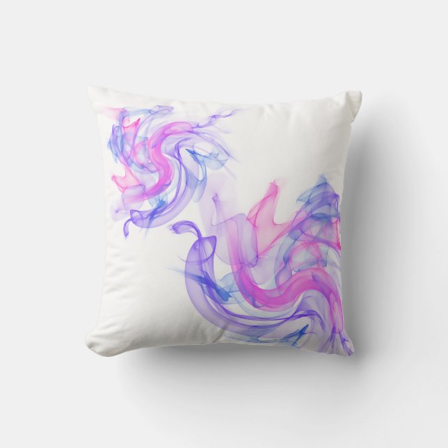 Abstract  Smoke on the Water Throw Pillow (Front)
