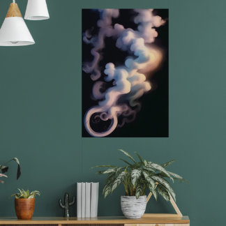 Abstract Smoke Swirls | Modern Art Poster