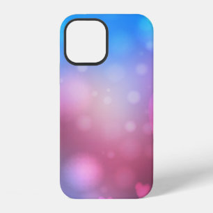 Abstract smooth blur blue and pink background with iPhone 12 case