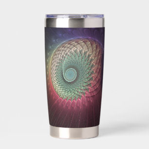 Abstract Snail Colorful Modern Fractal Art Insulated Tumbler