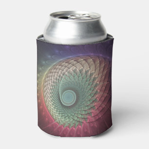 Abstract Snail Colourful Modern Fractal Art Can Cooler