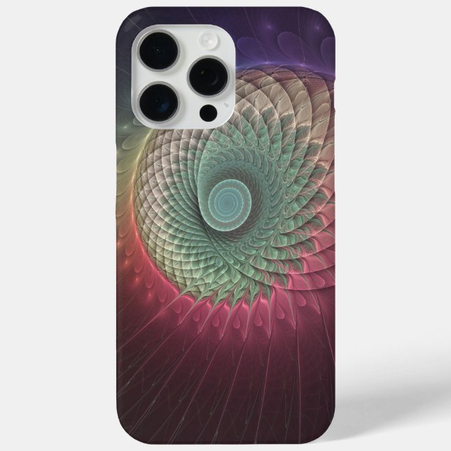 Abstract Snail Colourful Modern Fractal Art Case-Mate iPhone Case (Back)