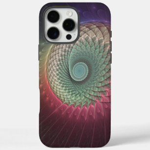 Abstract Snail Colourful Modern Fractal Art iPhone 16 Pro Max Case