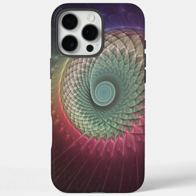 Abstract Snail Colourful Modern Fractal Art Case-Mate iPhone Case (Back)