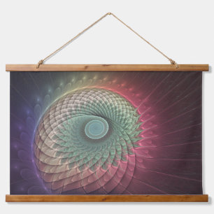Abstract Snail Colourful Modern Fractal Art Hanging Tapestry