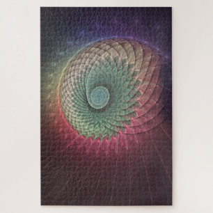 Abstract Snail Colourful Modern Fractal Art Jigsaw Puzzle