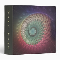 Abstract Snail Colourful Modern Fractal Art Text