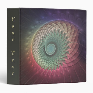 Abstract Snail Colourful Modern Fractal Art Text Binder