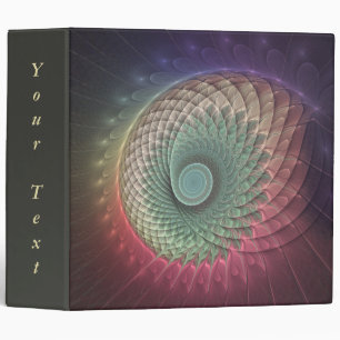 Abstract Snail Colourful Modern Fractal Art Text Binder