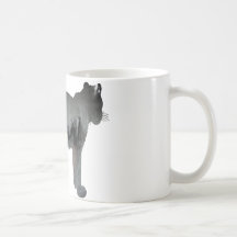 Abstract snow leopard silhouette