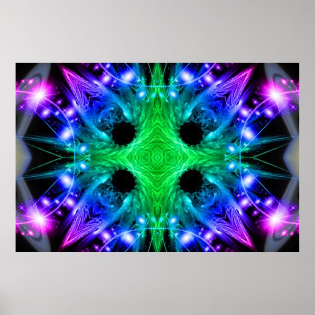 Abstract Snowflake Poster (Front)
