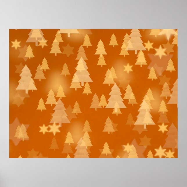 Abstract snowflakes. 2d illustration. Christmas ti Poster (Front)