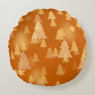 Abstract snowflakes. 2d illustration. Christmas ti Round Pillow