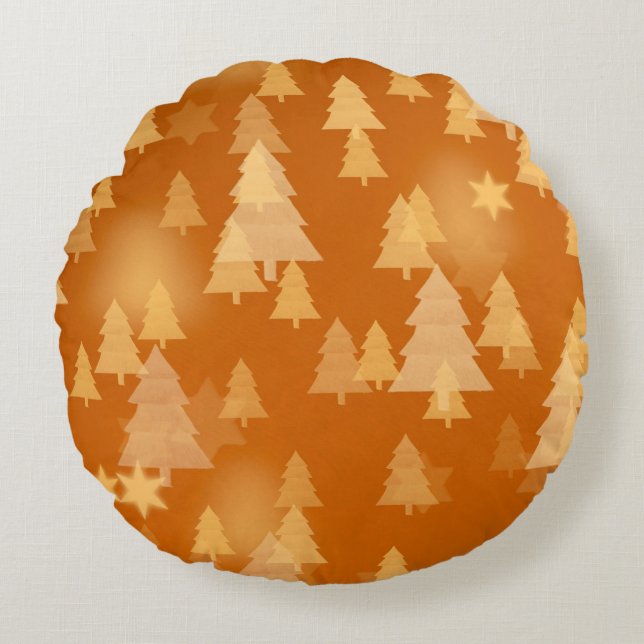 Abstract snowflakes. 2d illustration. Christmas ti Round Pillow (Front)