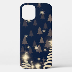 Abstract snowflakes. 2d illustration. Holy Christm iPhone 12 Case