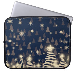 Abstract snowflakes. 2d illustration. Holy Christm Laptop Sleeve