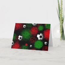 Abstract Soccer2 - Christmas/Holiday Card