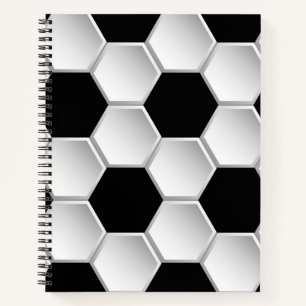 Abstract soccer ball notebook