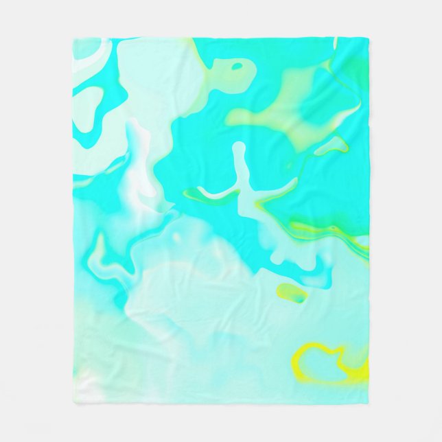 Abstract soft cloud background in pastel colourful fleece blanket (Front)