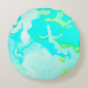 Abstract soft cloud background in pastel colourful round pillow