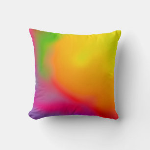 Abstract soft cloud background in pastel colourful throw pillow