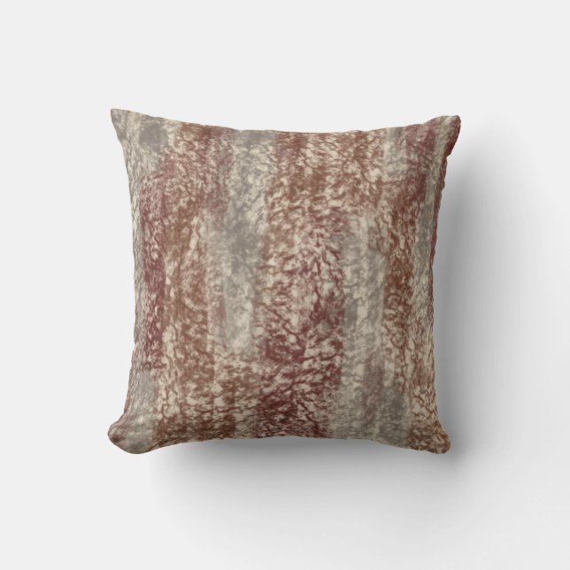 Abstract Soft Hues Grey Beige Wine & Chocolate Throw Pillow (Front)