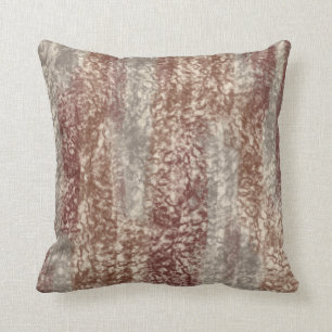 Abstract Soft Hues Grey Beige Wine & Chocolate Throw Pillow