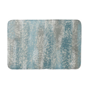 Abstract Soft Hues Grey Teal Bath Mat