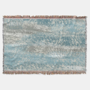 Abstract Soft Hues Grey Teal Throw Blanket