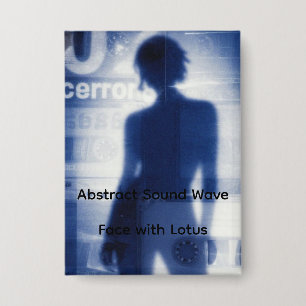 Abstract Sound Wave Face with Lotus – Minimalist S